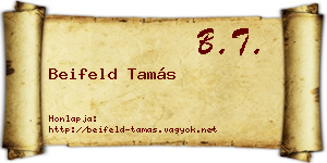 Beifeld Tamás névjegykártya